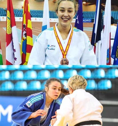 Medalla de bronce en el campeonato de Espaa de judo para la guardesa Noa Gonzalez Da Costa
