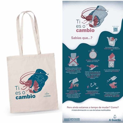 Campaa de reducin de bolsas dun s uso na Guarda