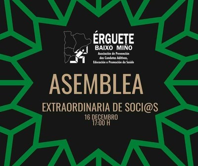 rguete Baixo Mio convoca a Asamblea Xeral Extraordinario