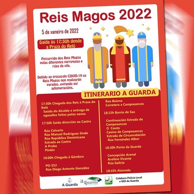 Os Reis Magos farn un percorrido este mrcores polas principais ras e barrios da Guarda