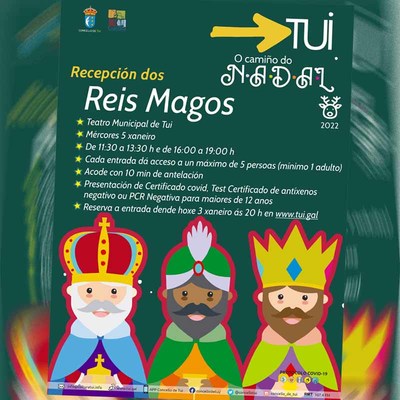 Os Reis Magos recibirn aos nenos e nenas no Teatro Municipal de Tui