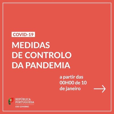 Novas Medidas contra a Covid-19 em vigor dia 10