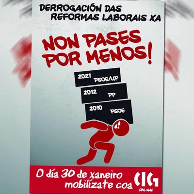 A CIG mobilizarase o 30 de xaneiro en todas as comarcas para esixir a derrogacin real das reformas laborais