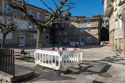 O luns comezan obras para reparar os afundimentos rexistrados na praza da Estrela de Tui