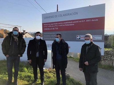 A vindeira semana comezan as obras de mellora da seguridade viaria e da mobilidade peonil na EP-3001 en Rebordns, no concello de Tui