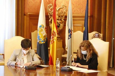 Concello e Deputacin asinan o convenio que impulsa a transformacin da Praza do Calvario