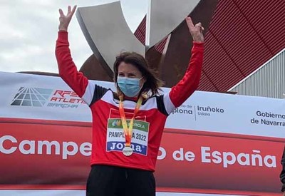 La guardesa Milu Rodrguez Subcampeona de Espaa Mster - 45 en los 20km marcha en ruta