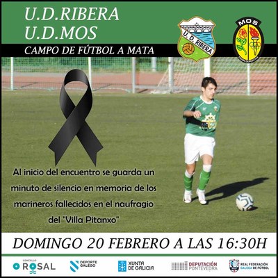 A UD Ribera recibe este domingo na Mata ao UD Mos
