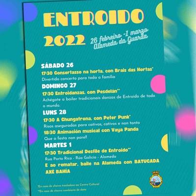 A Guarda celebrar o Entroido con programacin na Alameda e o tradicional Desfile do Martes de Entroido