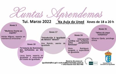 En marzo celebrarase  o ciclo -Xuntas aprendemos- dentro do programa conmemorativo do 8M
