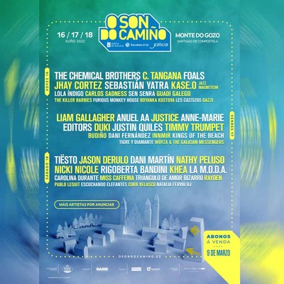 The Chemical Brothers, Liam Gallagher, Tisto, C Tangana, Sebastin Yatra, Rigoberta Bandini, Justice, Jason Derulo, Anuel AA, Editors, Dani Martin, Lola ndigo, Foals, Anne-Marie, Nicki Nicole o Nathy Peluso, entre los protagonistas de O Son Do Camio 20