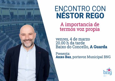 Nstor Rego, estar  este venres na Guarda para falar sobre o papel do BNG no congreso