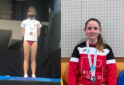 Plata y Bronce para las Guardesas Elisa Morgado y Mara Romeu en el XXXV Campeonato Xunta de Galicia de pista cubierta Sub16