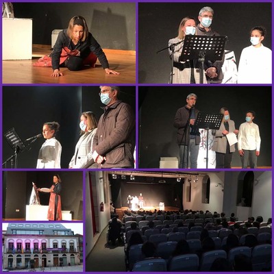 Lectura dun manifesto e teatro para conmemorar o 8M na Guarda