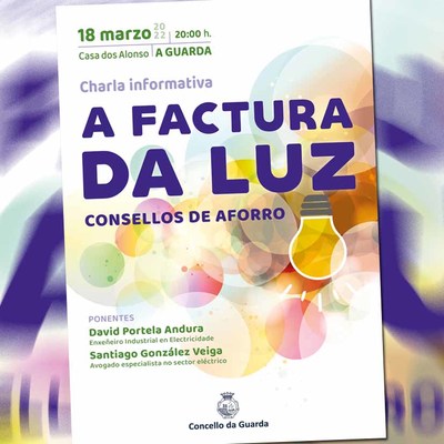 Charla informativa sobre a factura da luz o venres 18 de marzo na Guarda