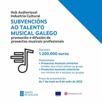 A Xunta abre unha nova lia de axudas para o talento musical galego cun investimento de 1,2m euros