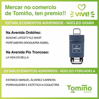 Mercar no comercio de Tomio ten premio 