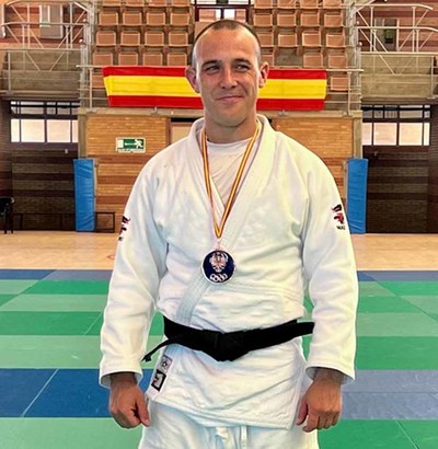 El judoca tudense David Morais, bronce en Badajoz en el Campeonato de Espaa Militar
