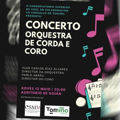 O Conservatorio Superior de Vigo ofrecer un concerto de orquestra de corda e coro en Tomio