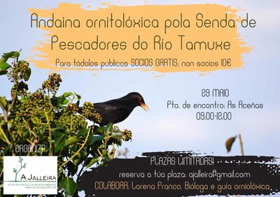 A Jalleira organiza o 29 de maio unha Andaina Ornitolxica