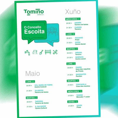 O Concello de Tomio lanza unha nova edicin do Programa -O Concello escoita- que busca implicar  poboacin na gobernanza do municipio