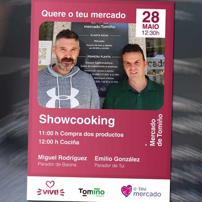 O Concello de Tomio celebra o Da -Quere o teu Mercado- cun showcooking