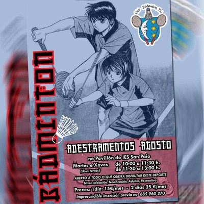 Entrenamientos de verano del Club de Bdminton Tui 