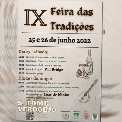-Feira das Tradicoes- este fim de semana em Verdoejo 