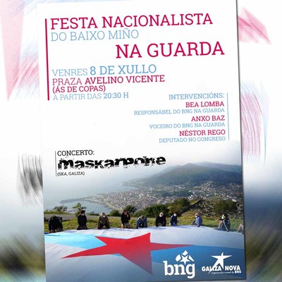 O BNG e Galiza Nova celebran este venres a Festa Nacionalista do Baixo Mio na Guarda
