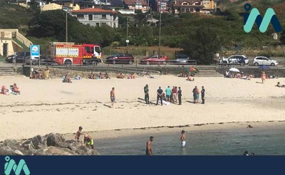 Fallece un varn en la Playa de Area Grande en A Guarda
