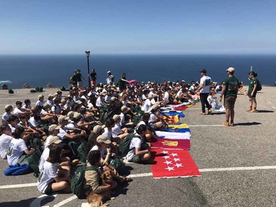 150 jvenes de la Ruta Quetzal visitan el Monte Santa Trega