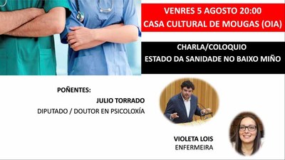 Charla coloquio estado da sanidade no Baixo Mio