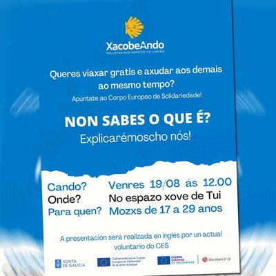 Charla do equipo Xacobeando en Tui este venres