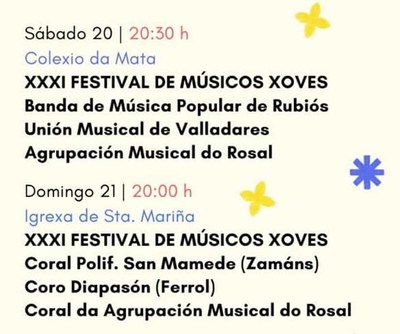 O Rosal acolle esta fin de semana o Festival de Msicos Xoves
