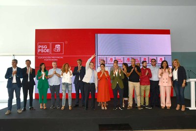 A ministra portavoz Isabel Rodrguez participa nun encontro con militancia socialista e cargos pblicos no Auditorio Mar de Vigo