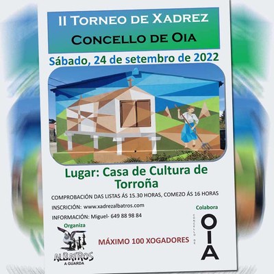O -Torneo de Xadrez Concello de Oia- celebra a sa segunda edicin o da 24 en Torroa