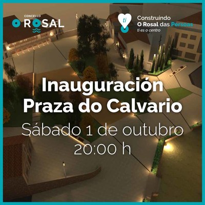 O Rosal estrea a sa renovada Praza do Calvario