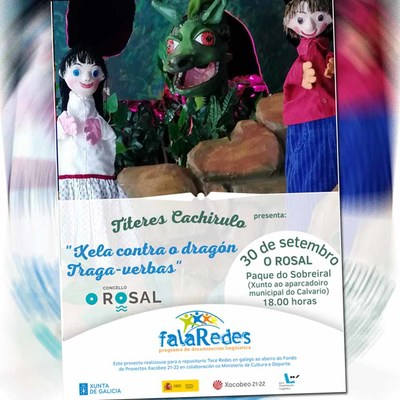 Chega ao Rosal o espectculo de monicreques -Xela contra o dragn Traga-verbas-