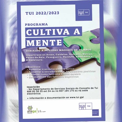 O programa Cultiva a Mente impartirase tamn en Pexegueiro