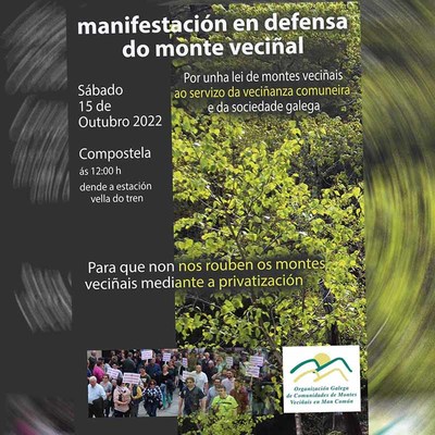 Manifestacin o 15 de outubro en Compostela en defensa da nova lei de montes veciais