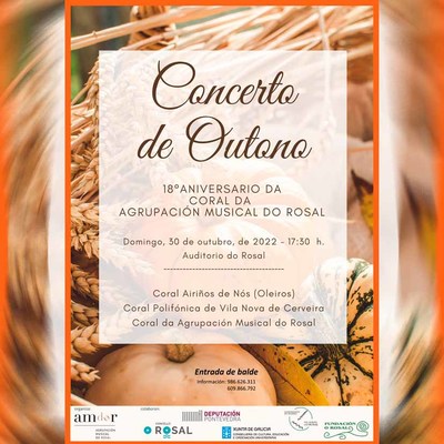 Concerto de outono para celebrar o aniversario da Coral da Agrupacin Musical do Rosal 