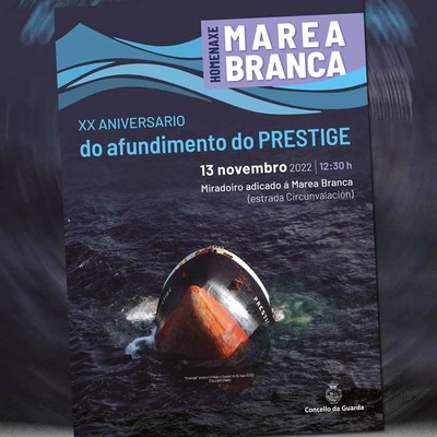 A Guarda rende homenaxe  Marea Branca no 20 aniversario do desastre do Prestige