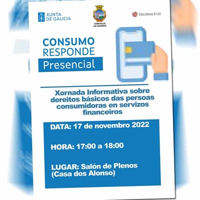 Xornada informativa sobre dereitos bsicos das persoas consumidoras en servizos financeiros o 17 de novembro na Guarda