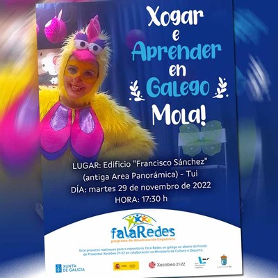 O espectculo Xogar e aprender en galego mola! chega hoxe martes a Tui
