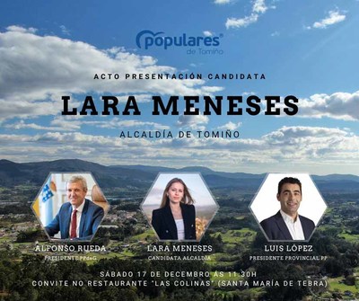 Lara Meneses ser a Candidata  Alcalda de Tomio polo Partido Popular