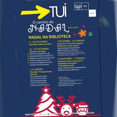 A Biblioteca Municipal de Tui organiza obradoiros de Nadal do 26 ao 30 de decembro