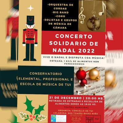 El alumnado del Conservatorio y la Escola de Msica de Tui ofrecen este mircoles su concierto solidario de Navidad