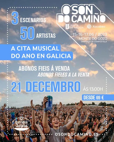 O Son do Camio 2023. Abonos a la venta el mircoles 21 de diciembre a las 13h. 