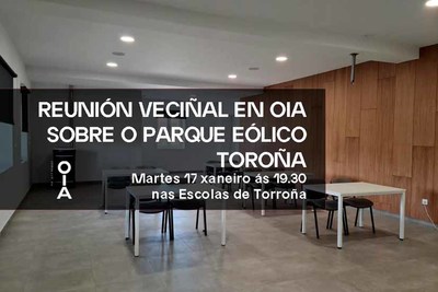 O Concello de Oia alegar contra o parque elico Toroa 