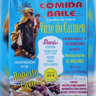A Comisin de Festas Virxe do Carme da Guarda organiza unha comida baile